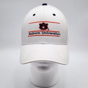 Auburn Tigers Hat Mens Snapback White‎ Orange Bar Logo Embroidered NCAA